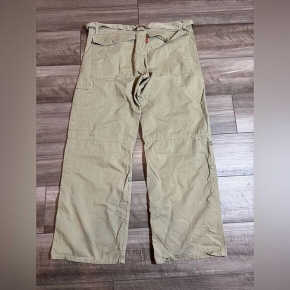 Women’s Levis Tan Low Slouch Trooper Size XL Hiking Pants Pockets - Picture 5 of 6